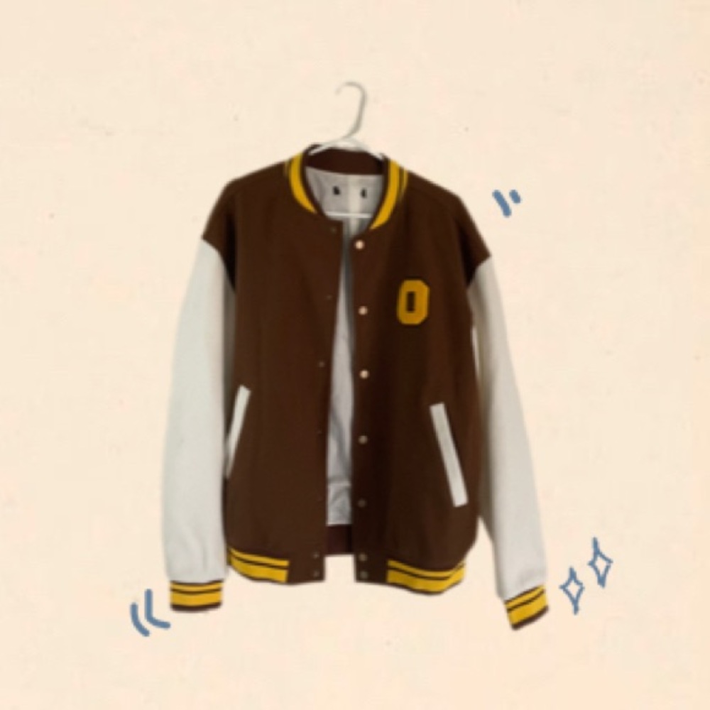 Brown varsity jacket (men’s large)